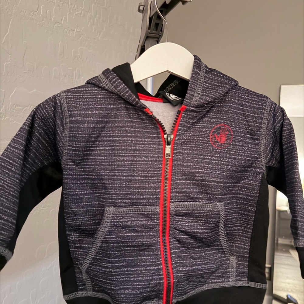 Body Glove Black and Gray Kids Hoodie with Red Accents